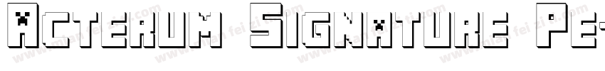 Acterum Signature Pe字体转换